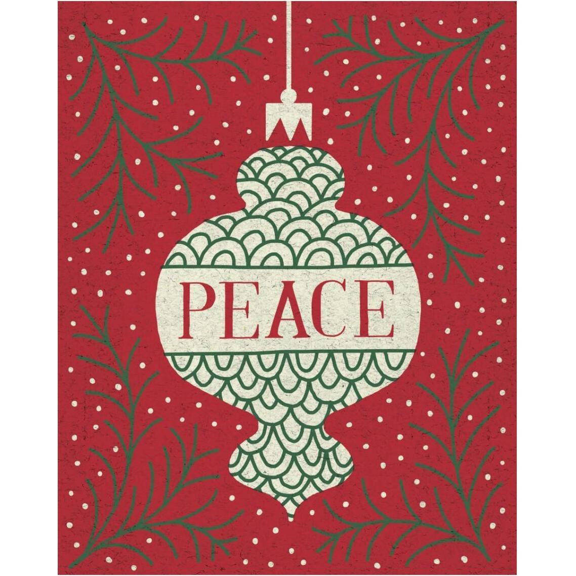 Jolly Holiday Ornaments Peace -Paper Art-30&quotx37"