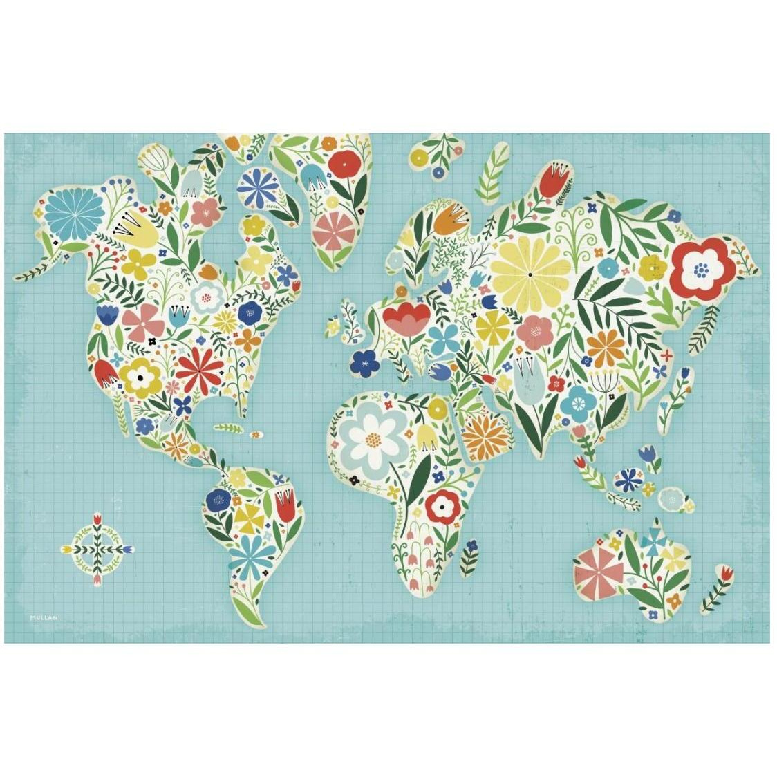 Floral World Blue -Paper Art-26&quotx18"