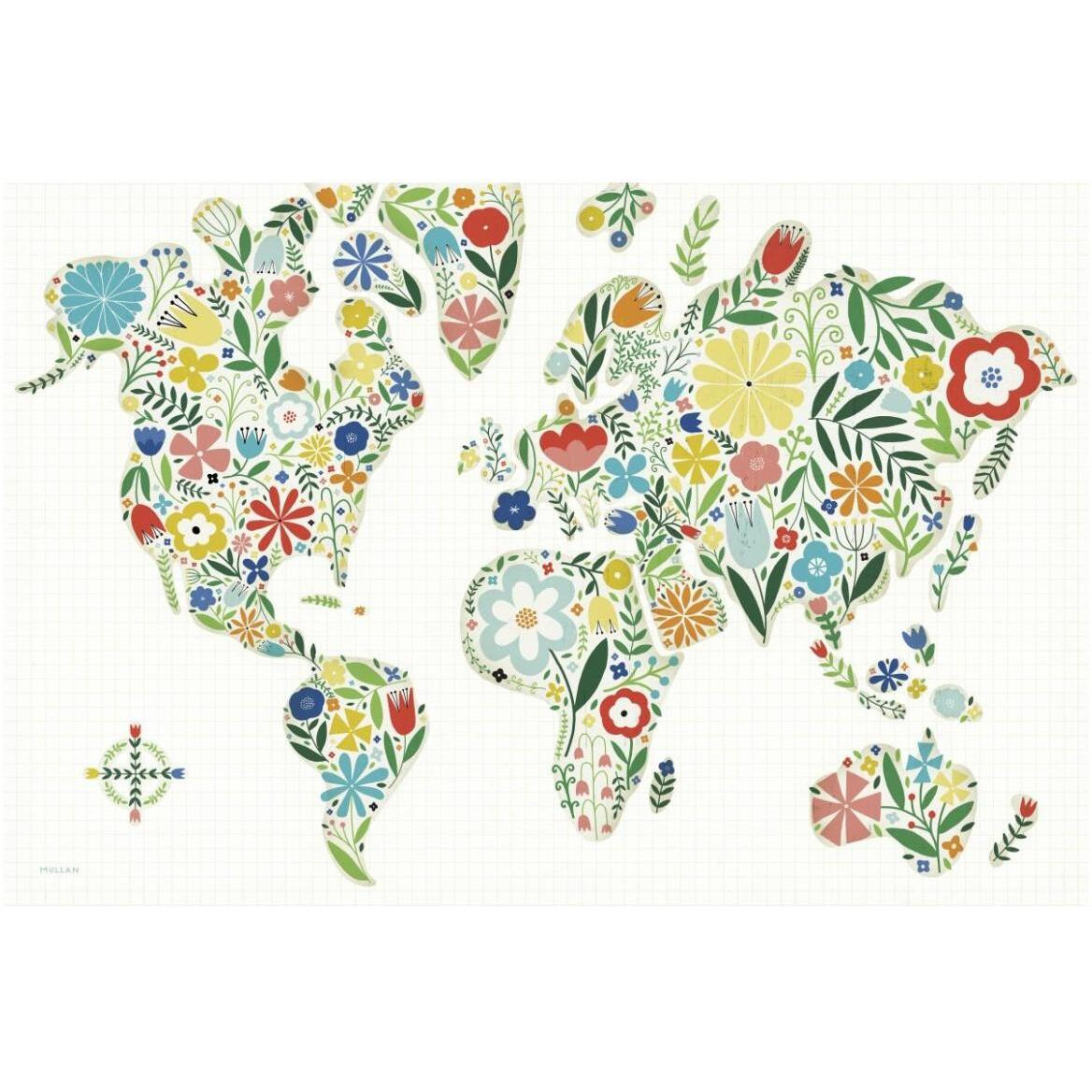 Floral World White -Paper Art-62&quotx42"