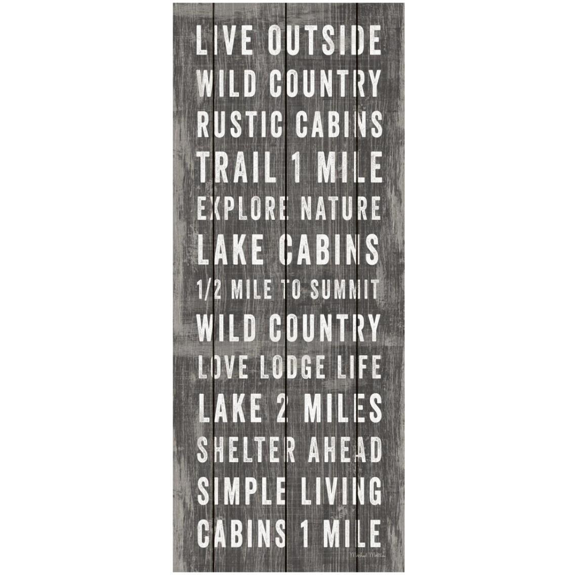 Simple Living Gray Panel I -Paper Art-14&quotx32"