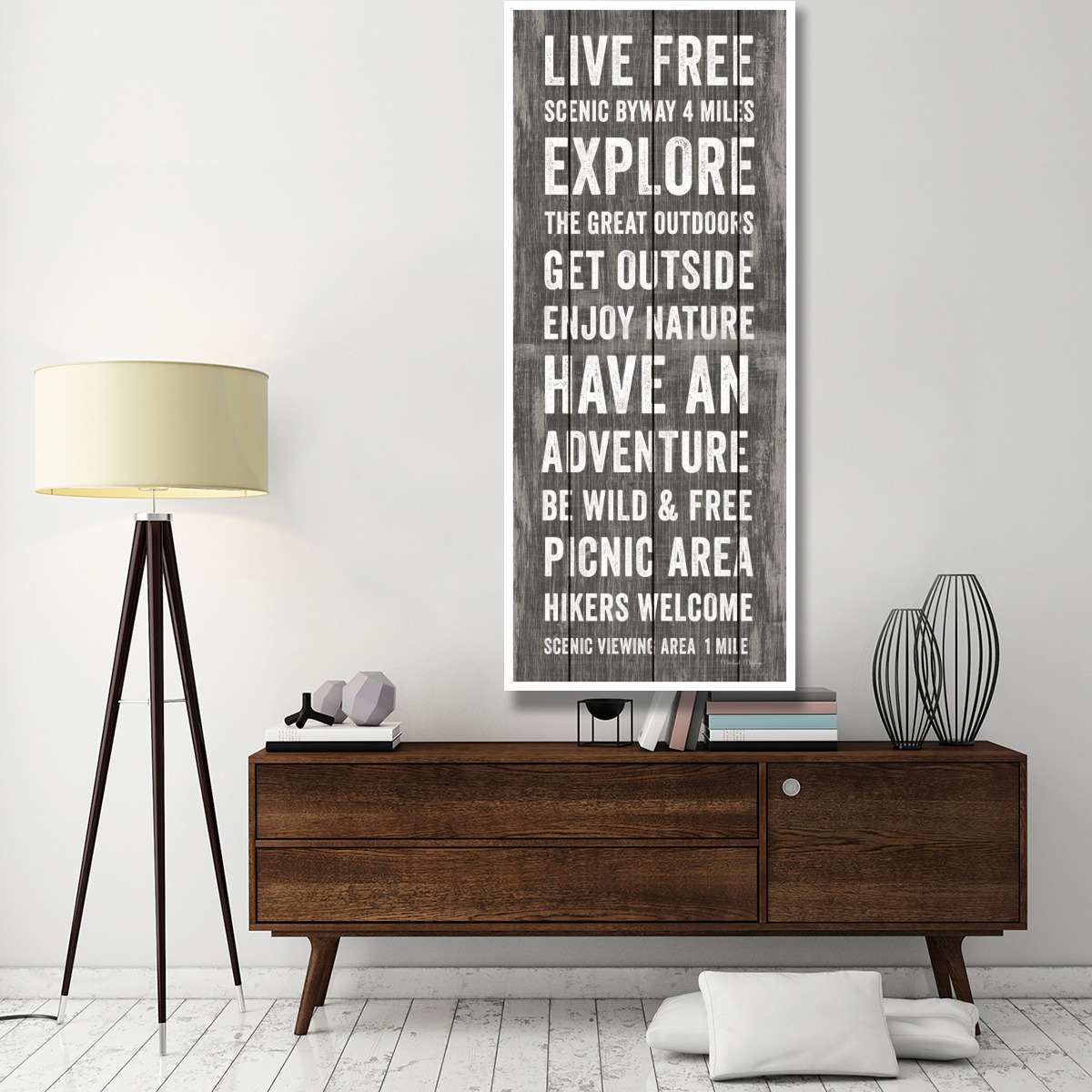 Simple Living Gray Panel II -Paper Art-32&quotx77"
