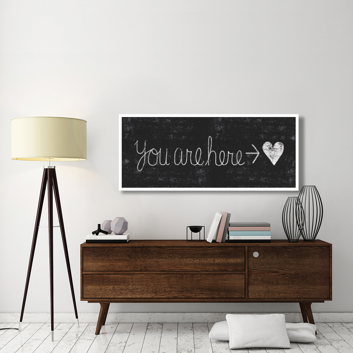 Cursive Chalk You Are Here -Paper Art-62&quotx26"