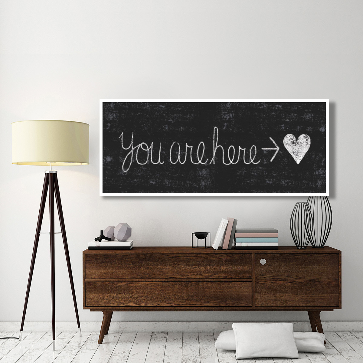 Cursive Chalk You Are Here -Paper Art-77&quotx32"