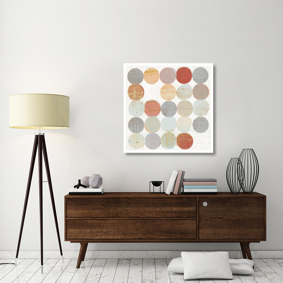 Dots II Square I -Paper Art-38&quotx38"