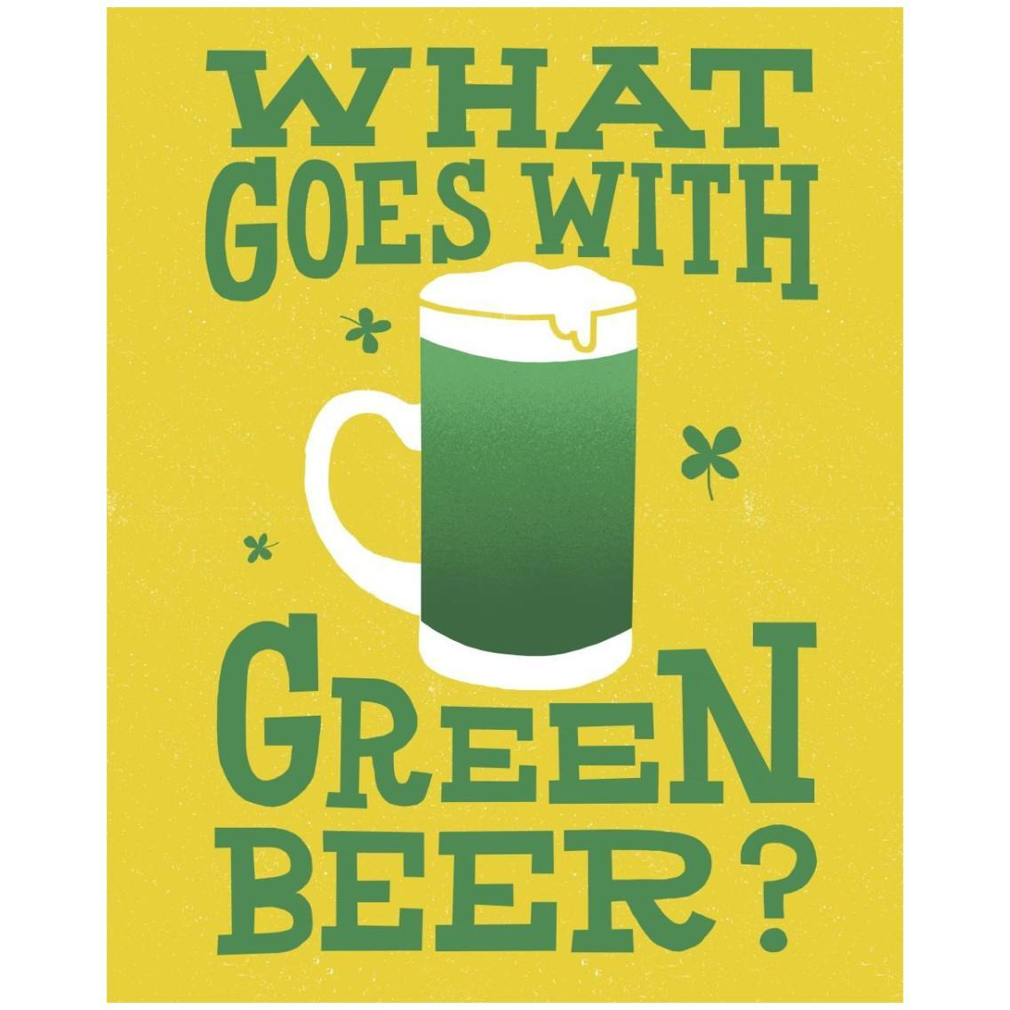Green Beer Cake I -Paper Art-24&quotx30"