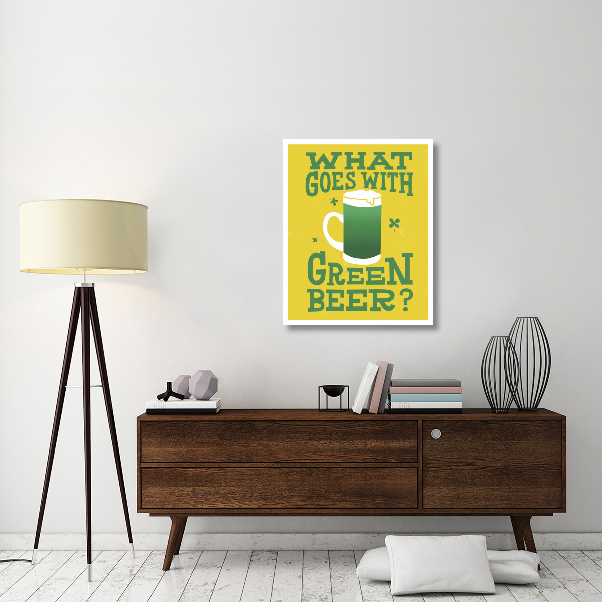 Green Beer Cake I -Paper Art-30&quotx37"