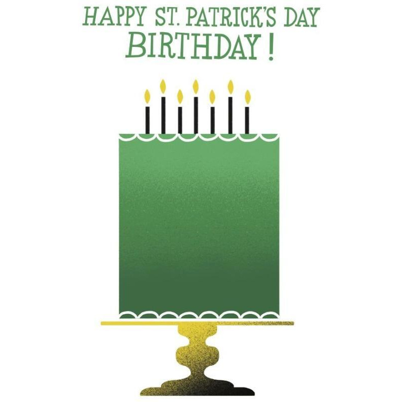 Green Beer Cake II -Paper Art-18&quotx22"