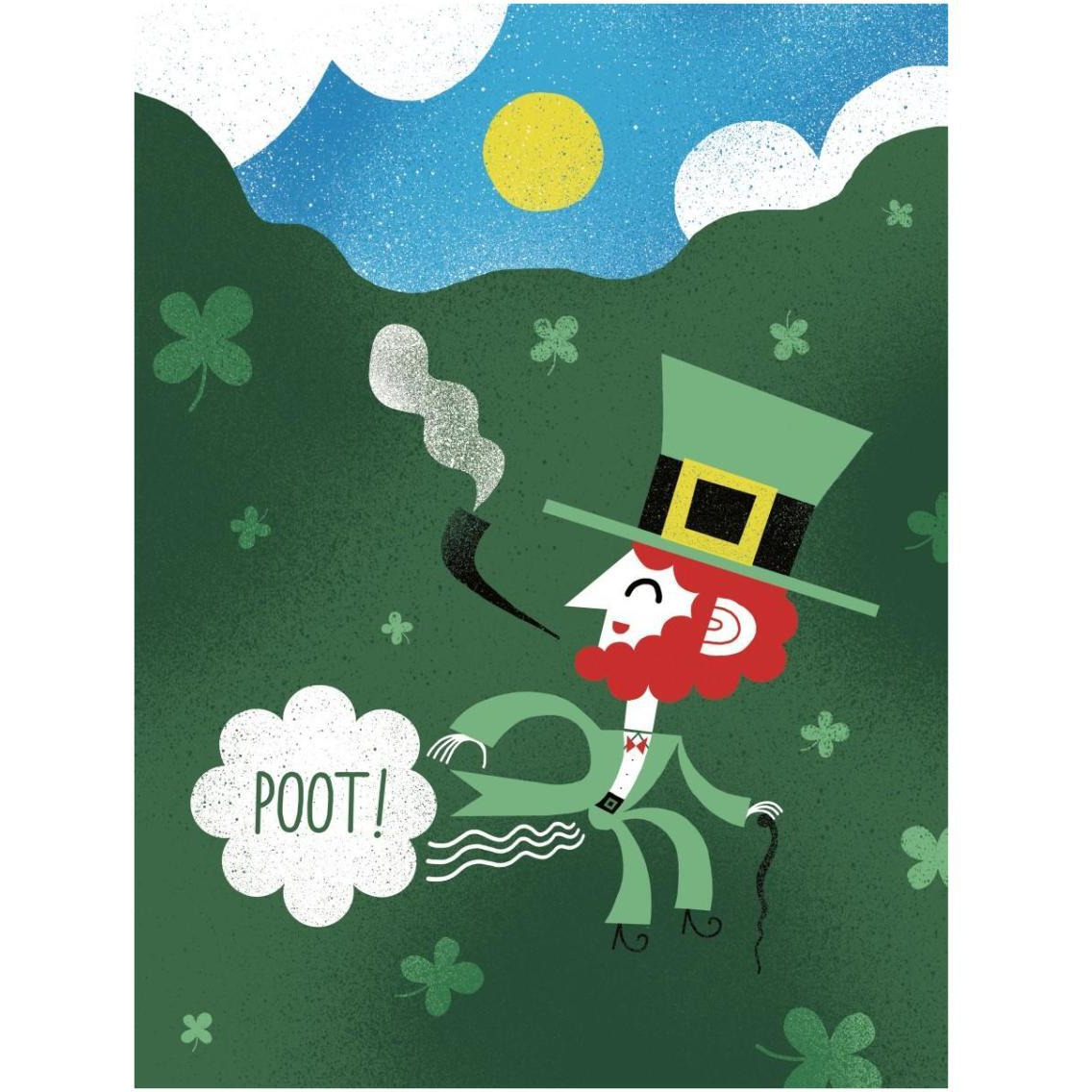 Leprechaun Fart I -Paper Art-26&quotx34"