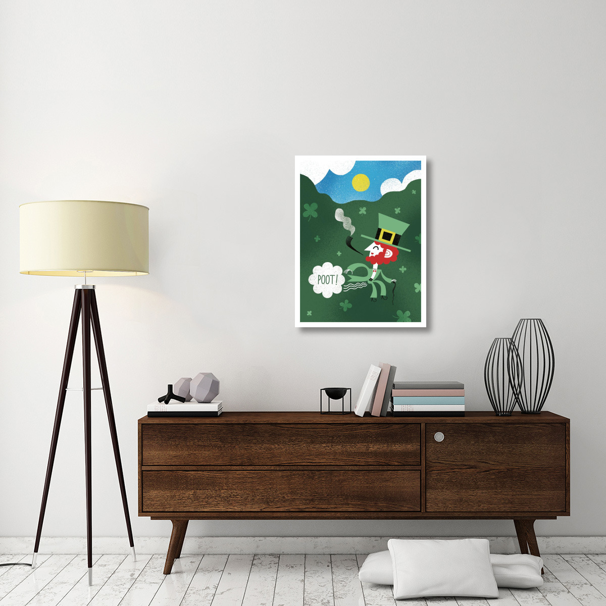 Leprechaun Fart I -Paper Art-26&quotx34"