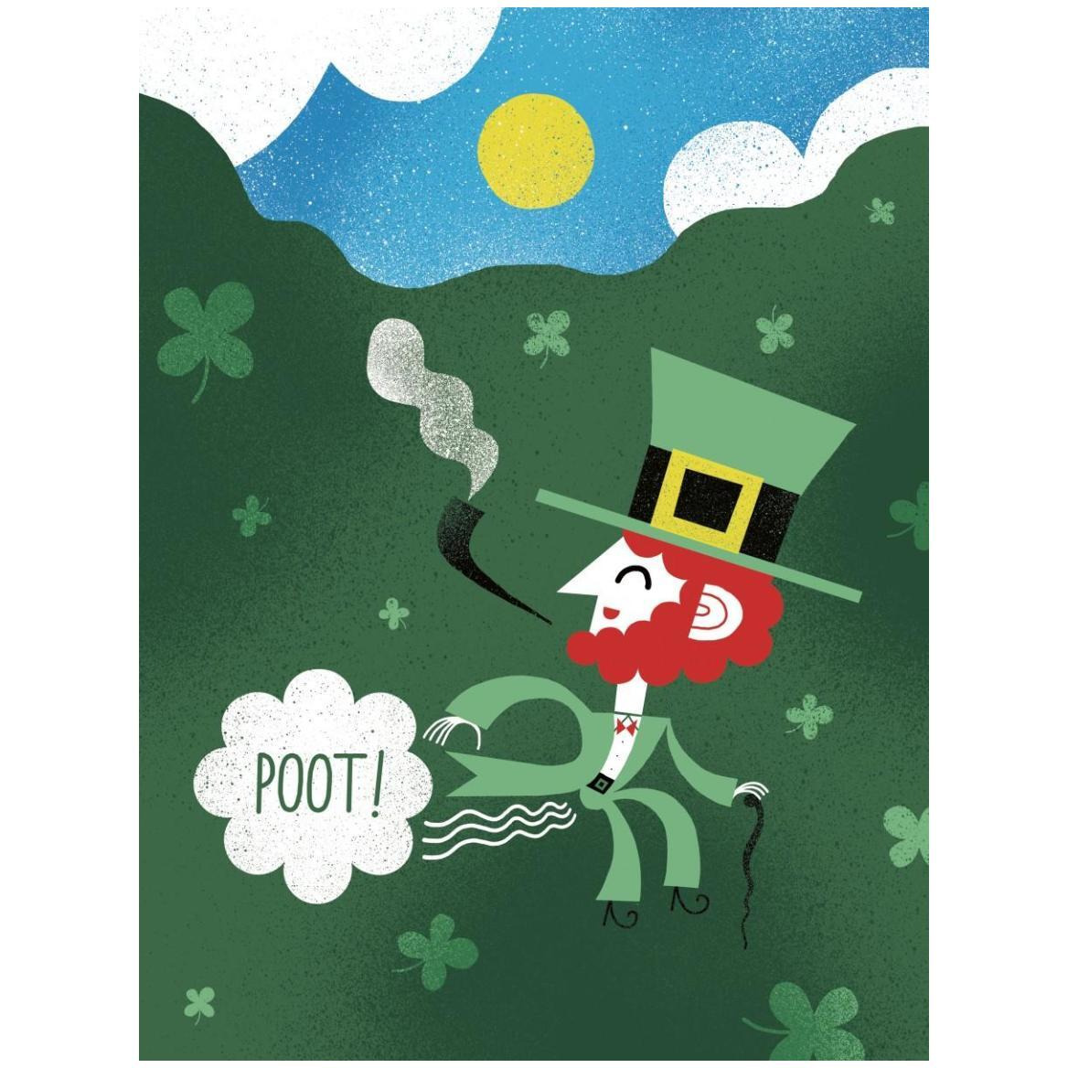 Leprechaun Fart I -Paper Art-38&quotx50"