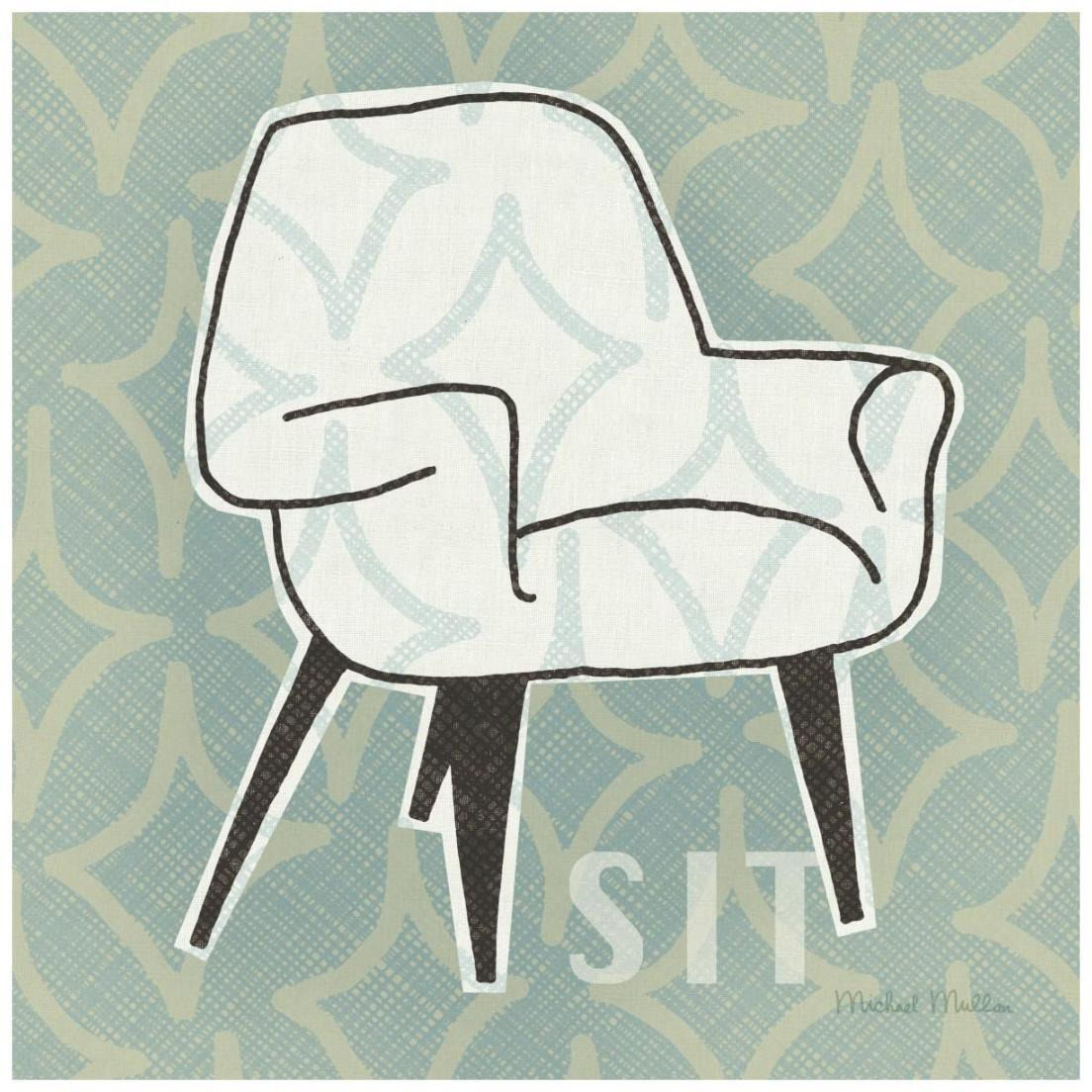 Retro Chair I Sit -Paper Art-20&quotx20"