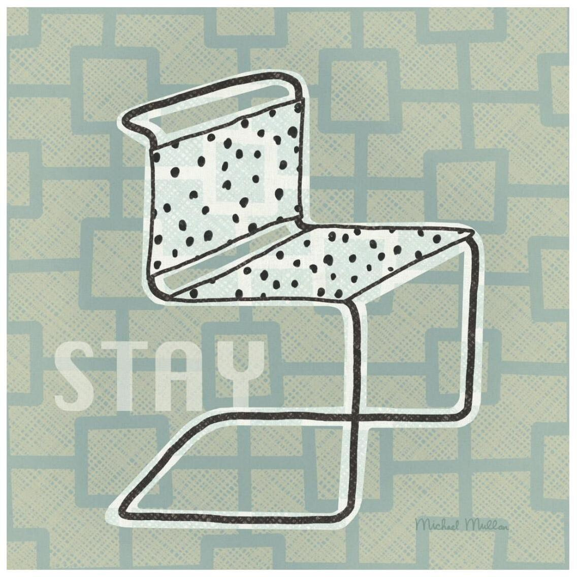 Retro Chair III Stay -Paper Art-26&quotx26"