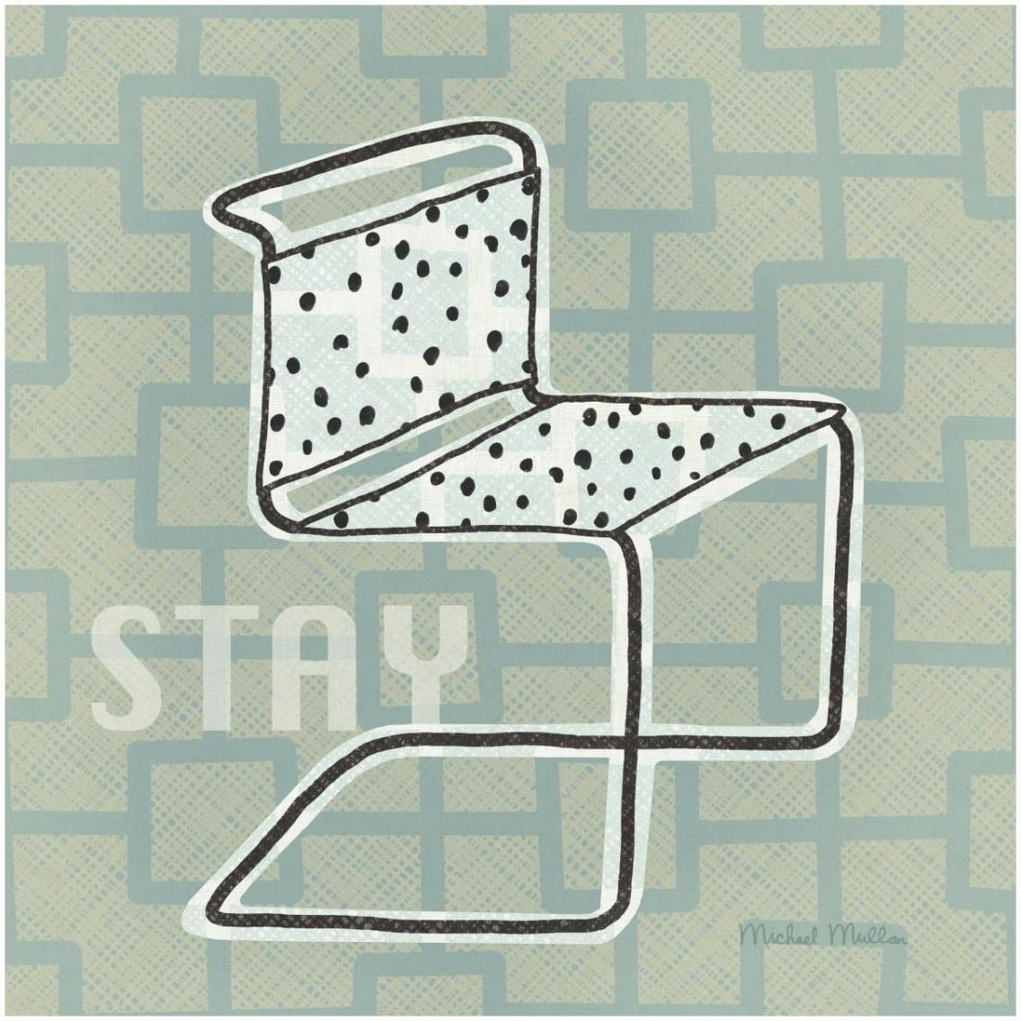 Retro Chair III Stay -Paper Art-32&quotx32"