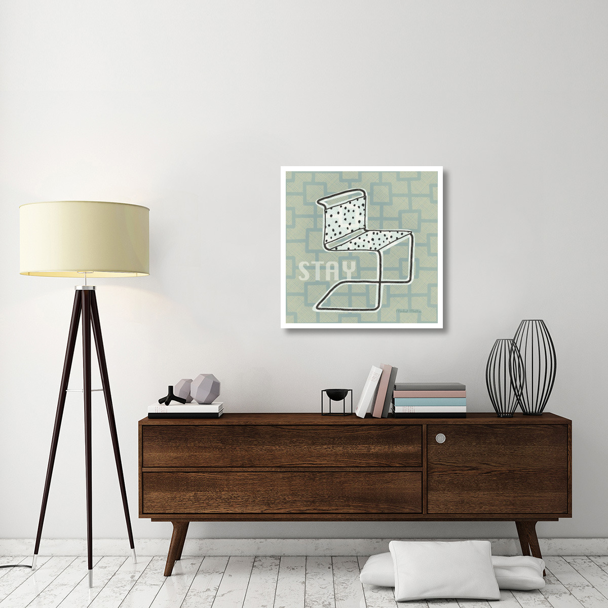 Retro Chair III Stay -Paper Art-32&quotx32"