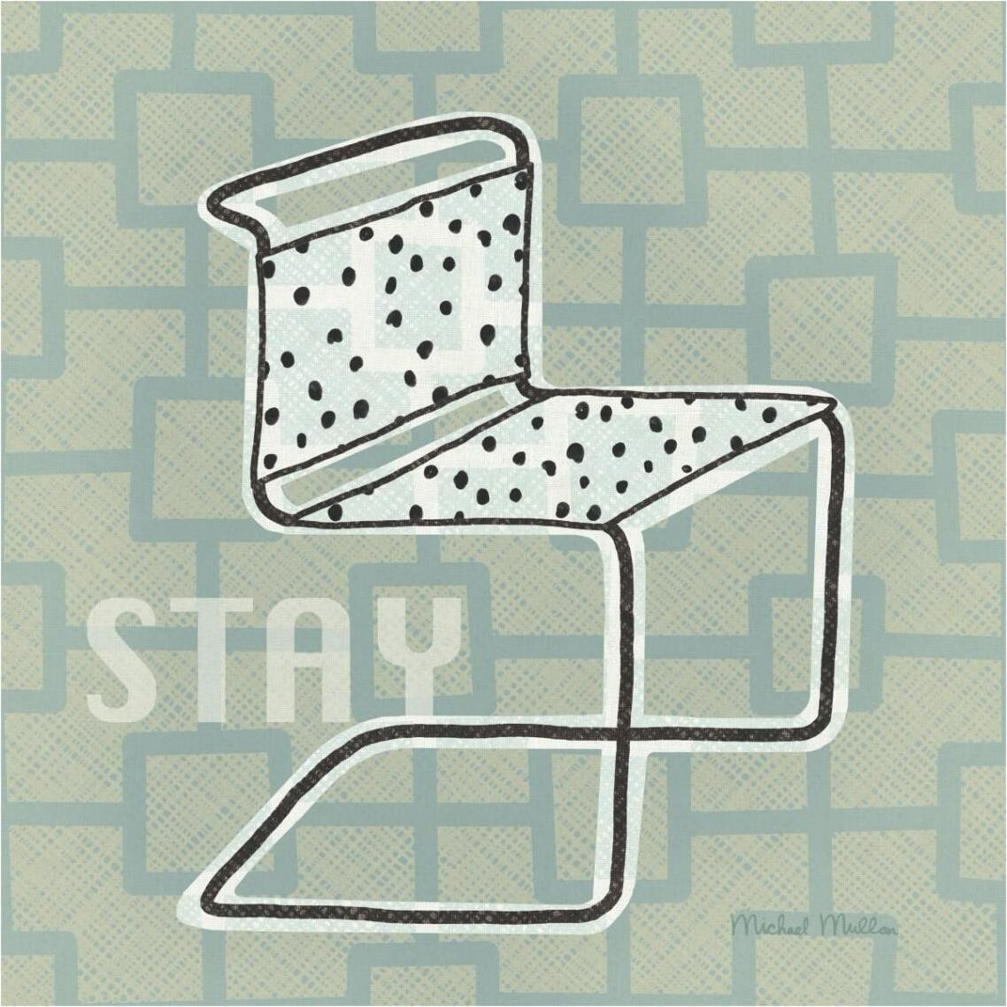Retro Chair III Stay -Paper Art-38&quotx38"