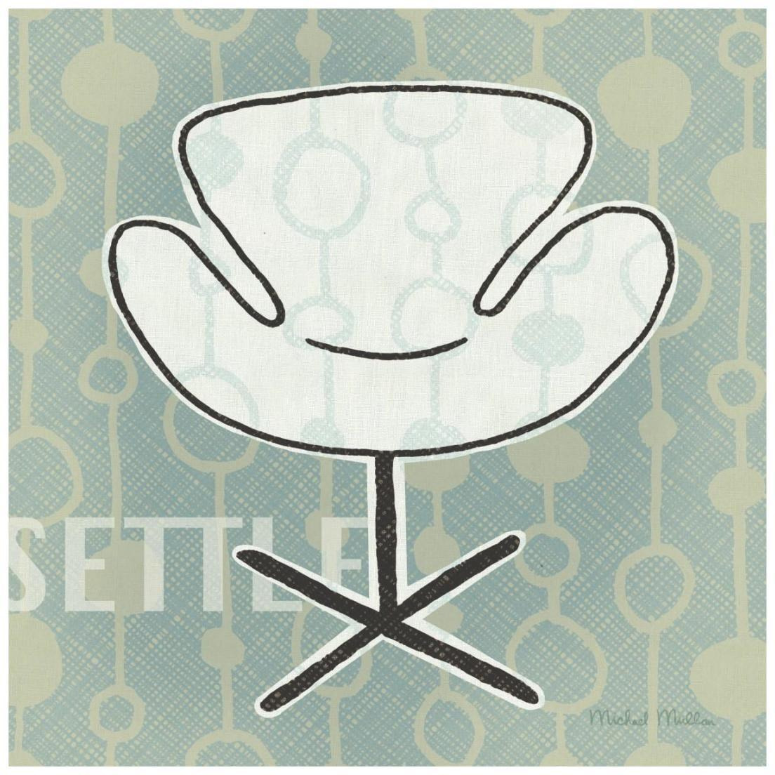 Retro Chair IV Settle -Paper Art-20&quotx20"