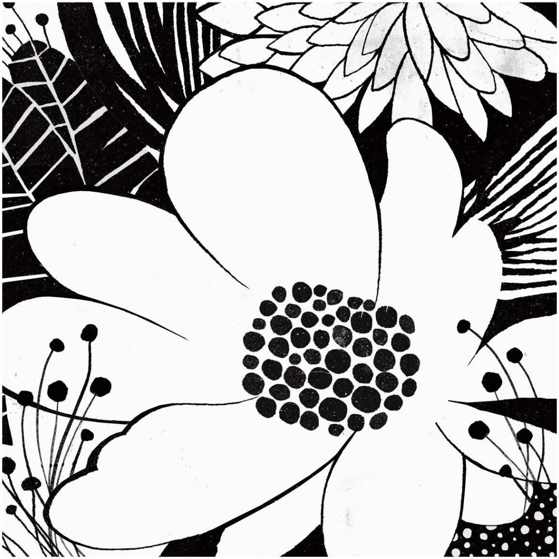 Feeling Groovy II Black and White -Paper Art-42&quotx42"