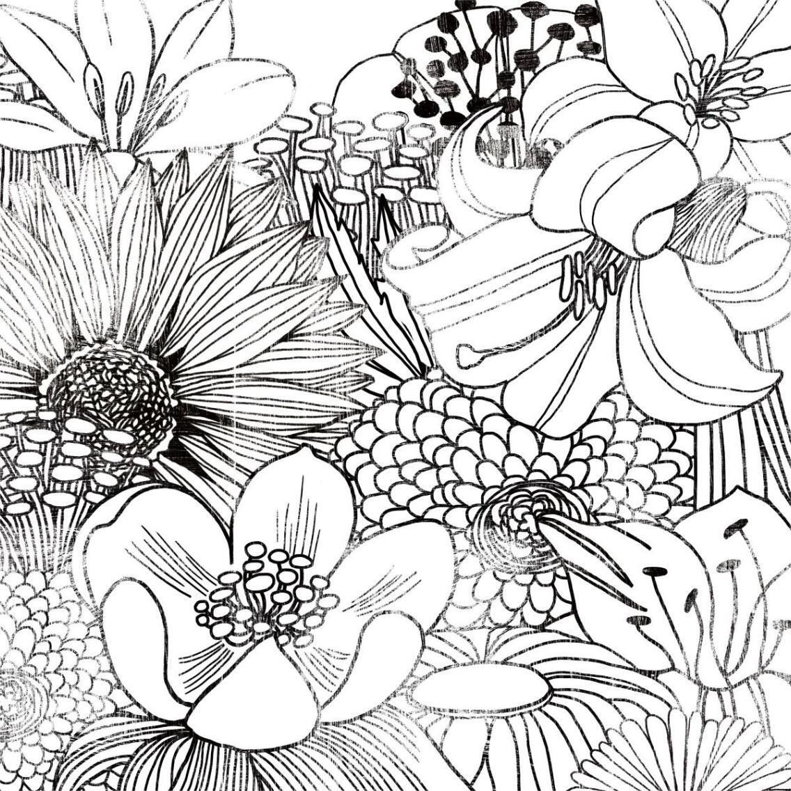 Contemporary Garden II Black and White -Paper Art-38&quotx38"