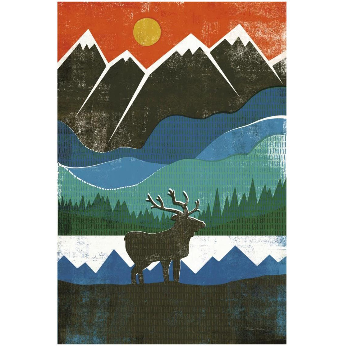 Big Sky I No Words -Paper Art-22&quotx32"