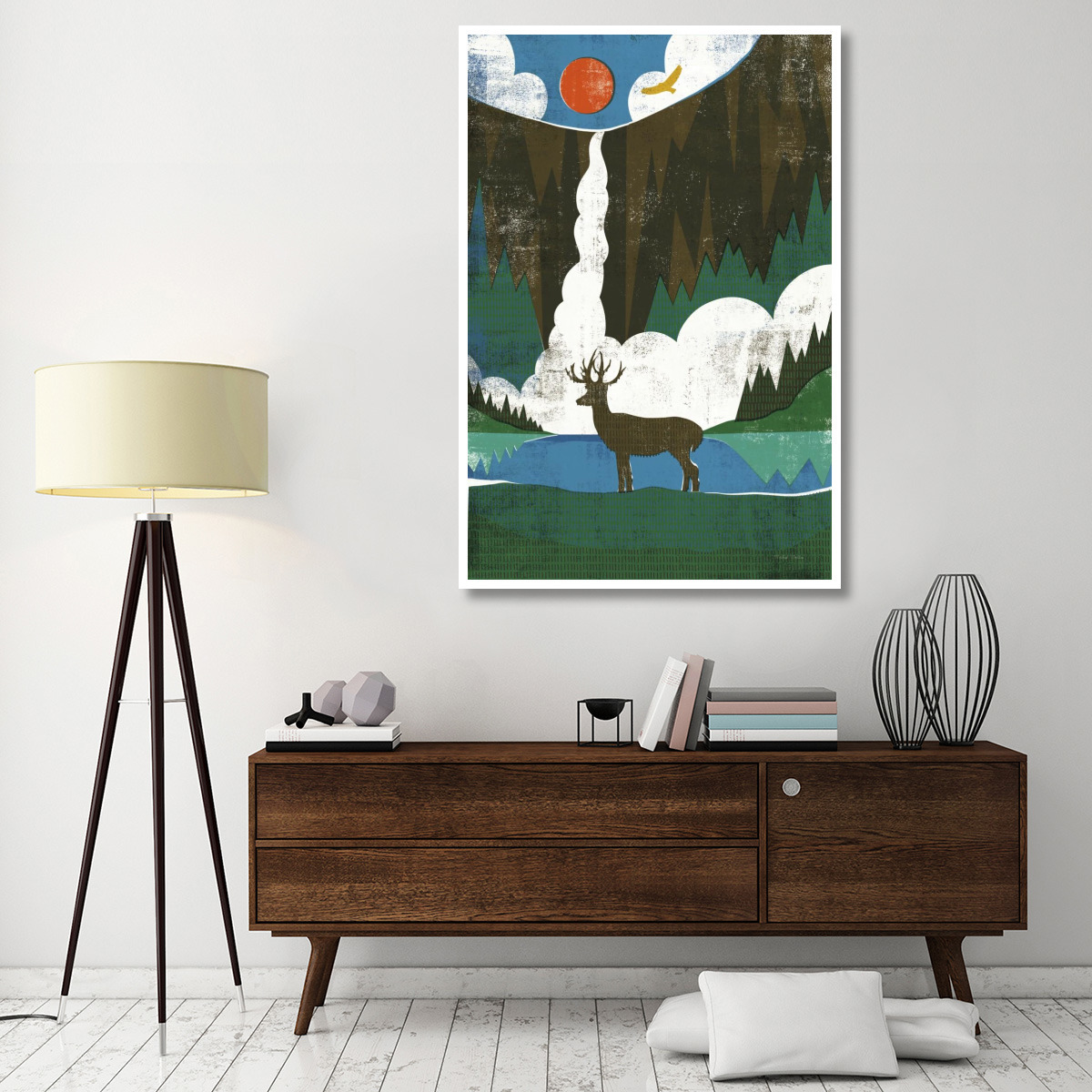 Big Sky II No Words -Paper Art-42&quotx62"