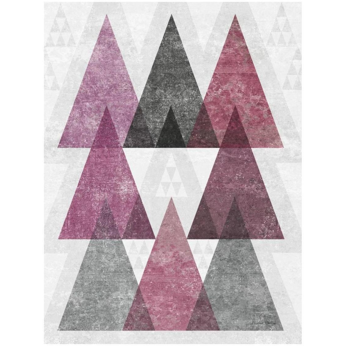Mod Triangles IV Soft Pink -Paper Art-20&quotx26"