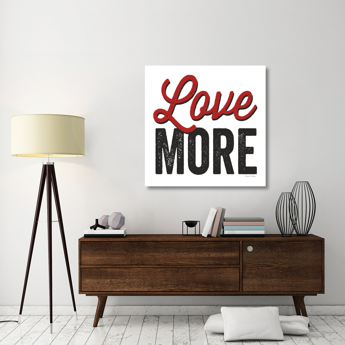 Love More on White -Paper Art-42&quotx42"