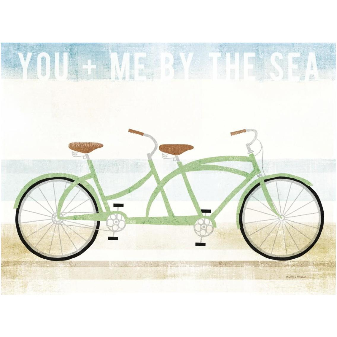 Beach Cruiser Tandem v2 -Paper Art-34&quotx26"