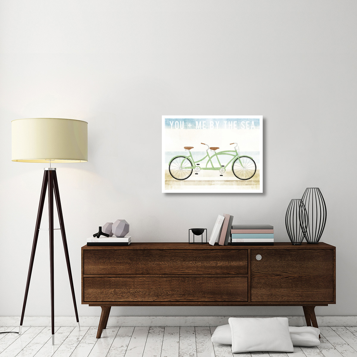 Beach Cruiser Tandem v2 -Paper Art-34&quotx26"