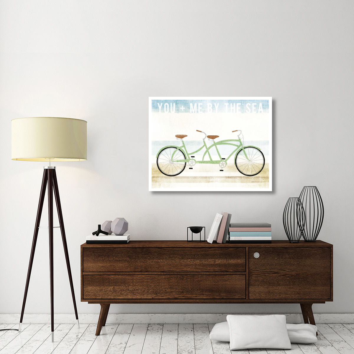 Beach Cruiser Tandem v2 -Paper Art-42&quotx32"