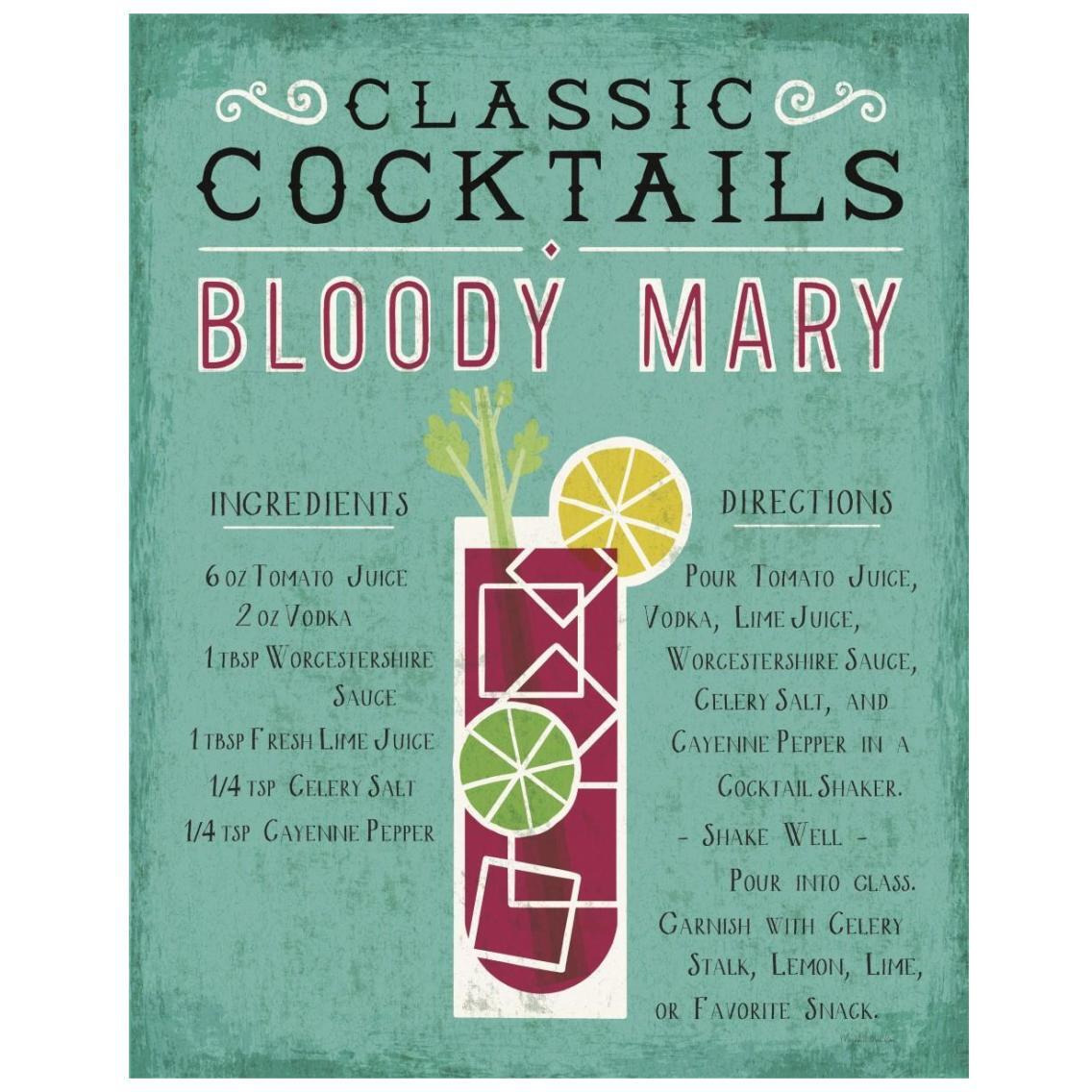 Classic Cocktail Bloody Mary -Paper Art-22&quotx26"