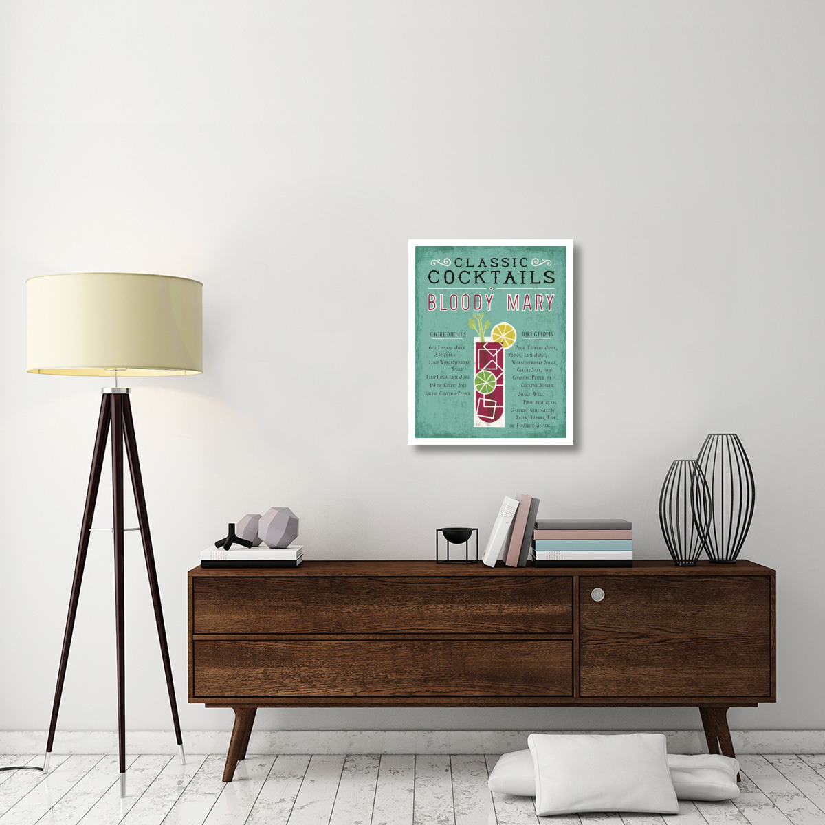 Classic Cocktail Bloody Mary -Paper Art-24&quotx30"