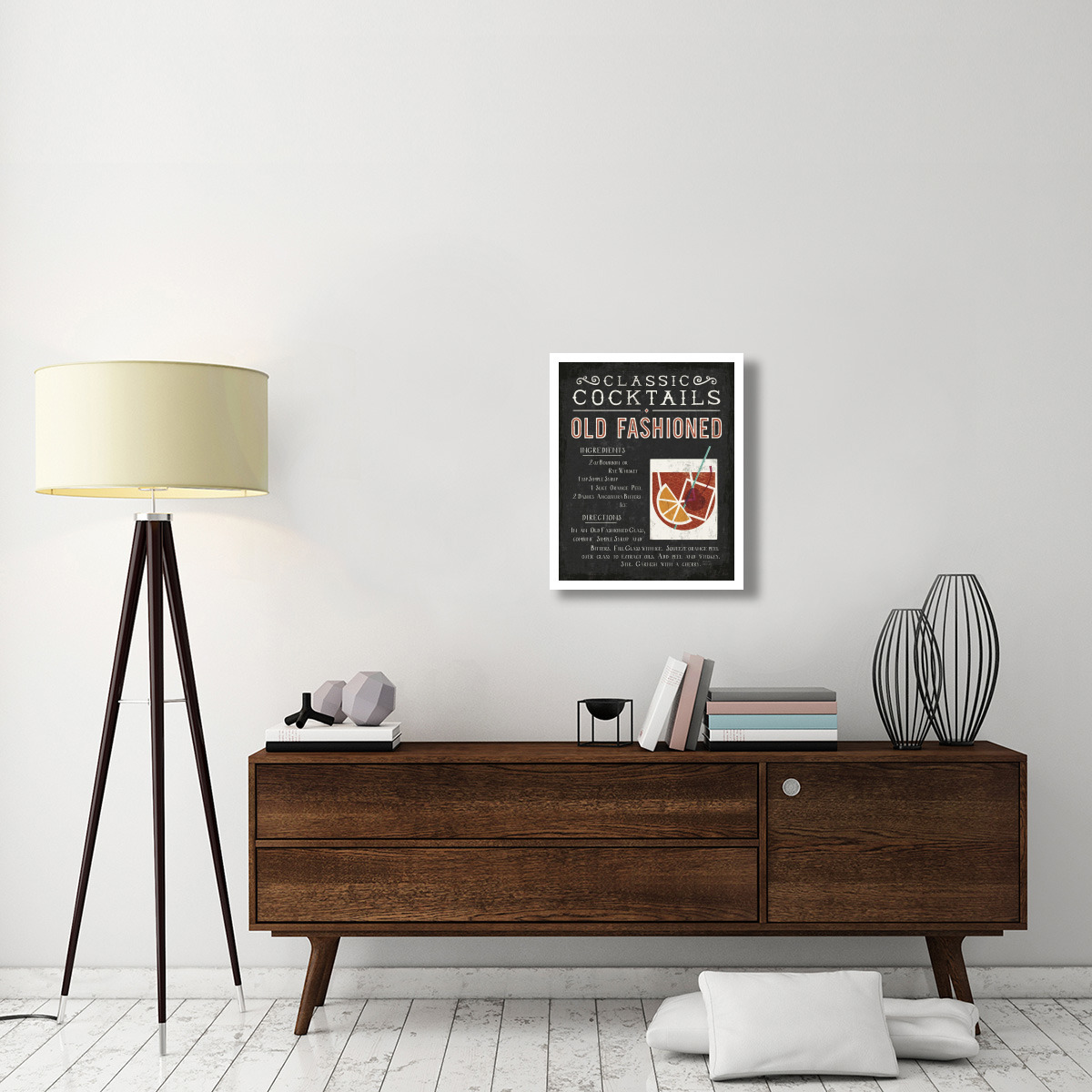 Classic Cocktail Old Fashioned -Paper Art-22&quotx26"