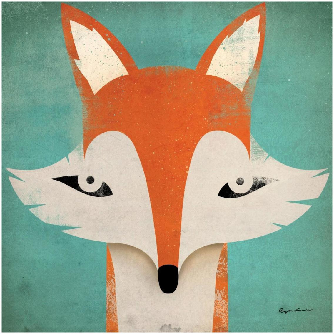 Fox -Paper Art-32&quotx32"