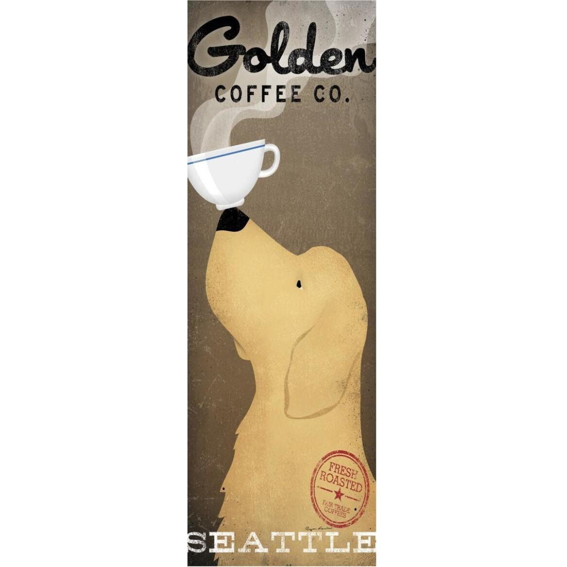 Golden Coffee Co -Paper Art-26&quotx74"