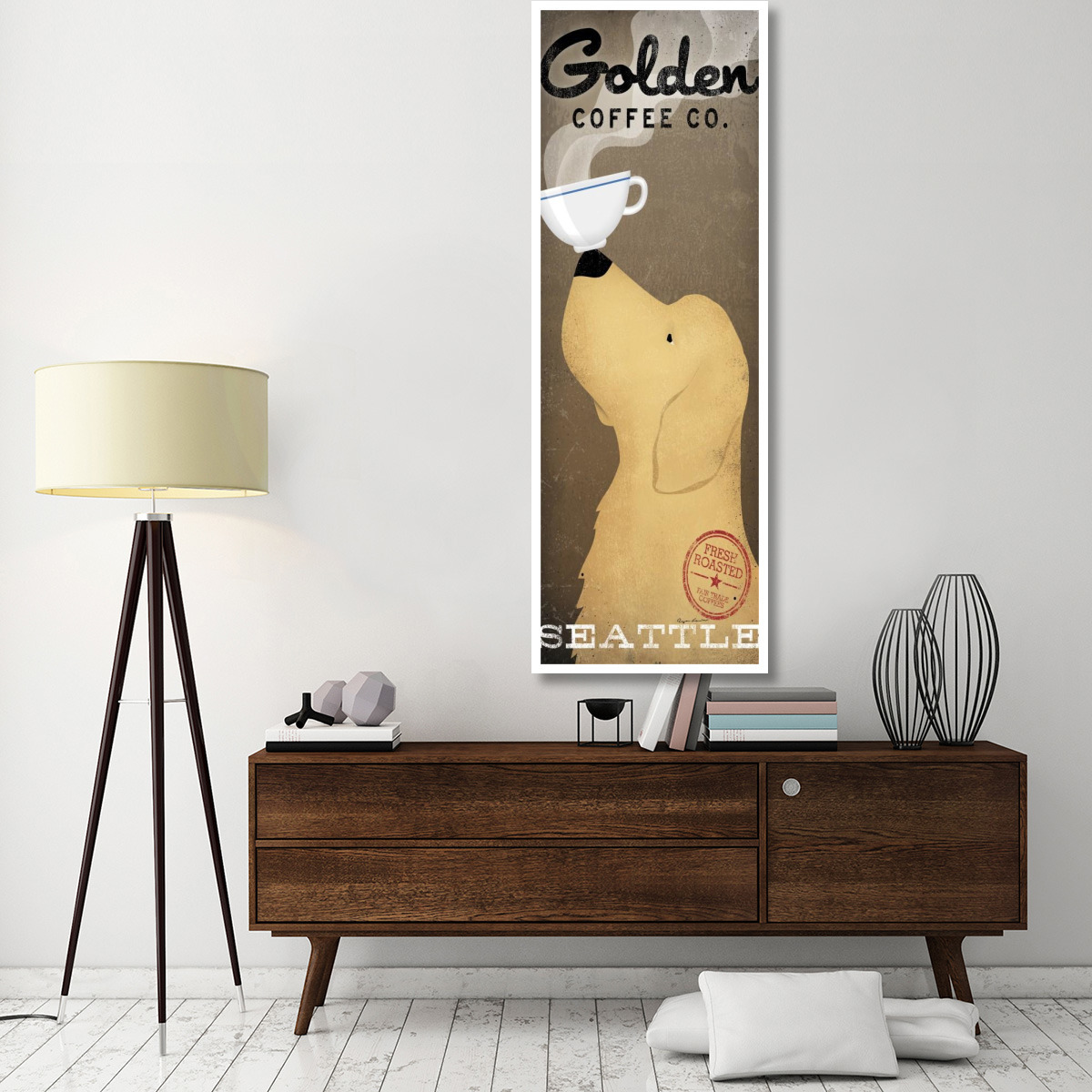 Golden Coffee Co -Paper Art-26&quotx74"