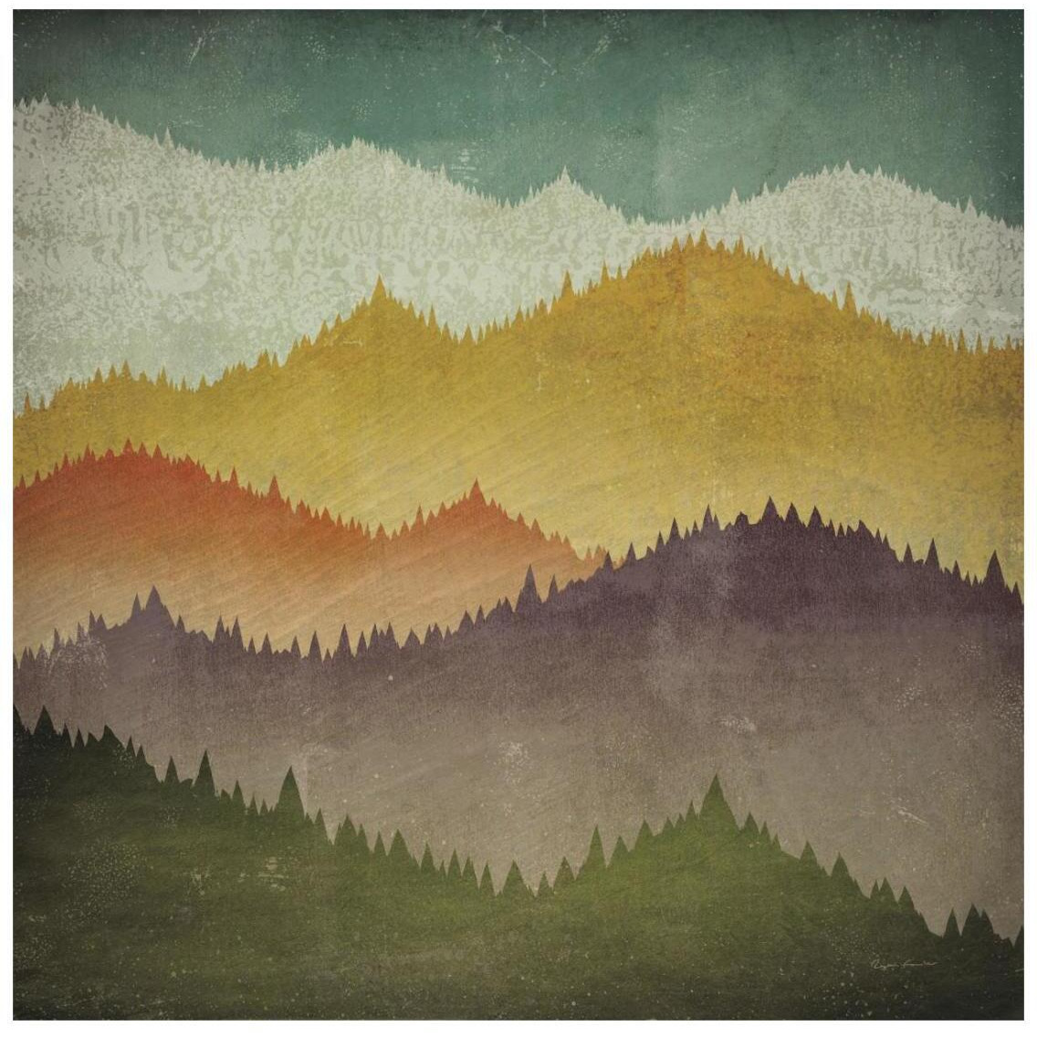 Mountain View -Paper Art-26&quotx26"