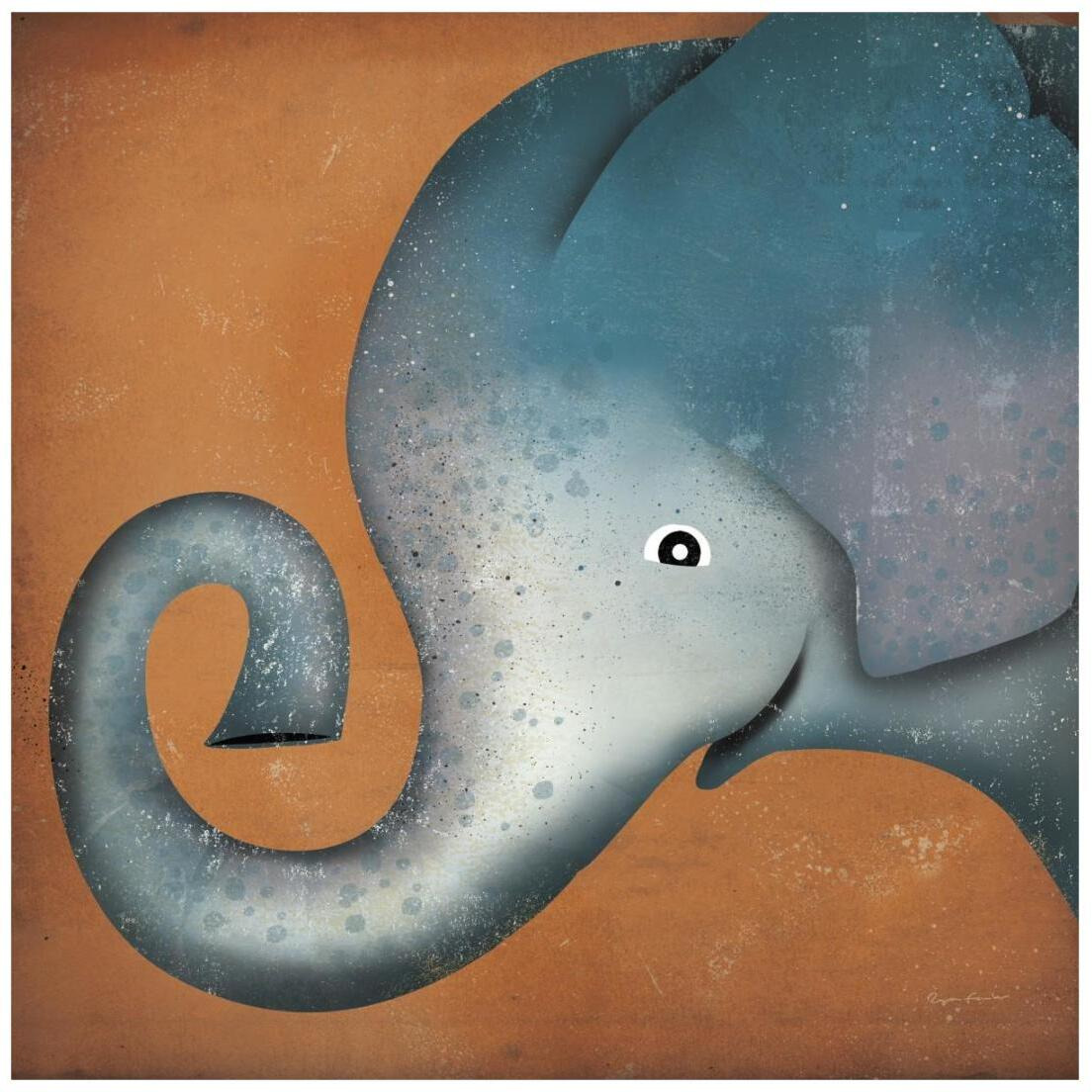 Elephant Wow -Paper Art-20&quotx20"
