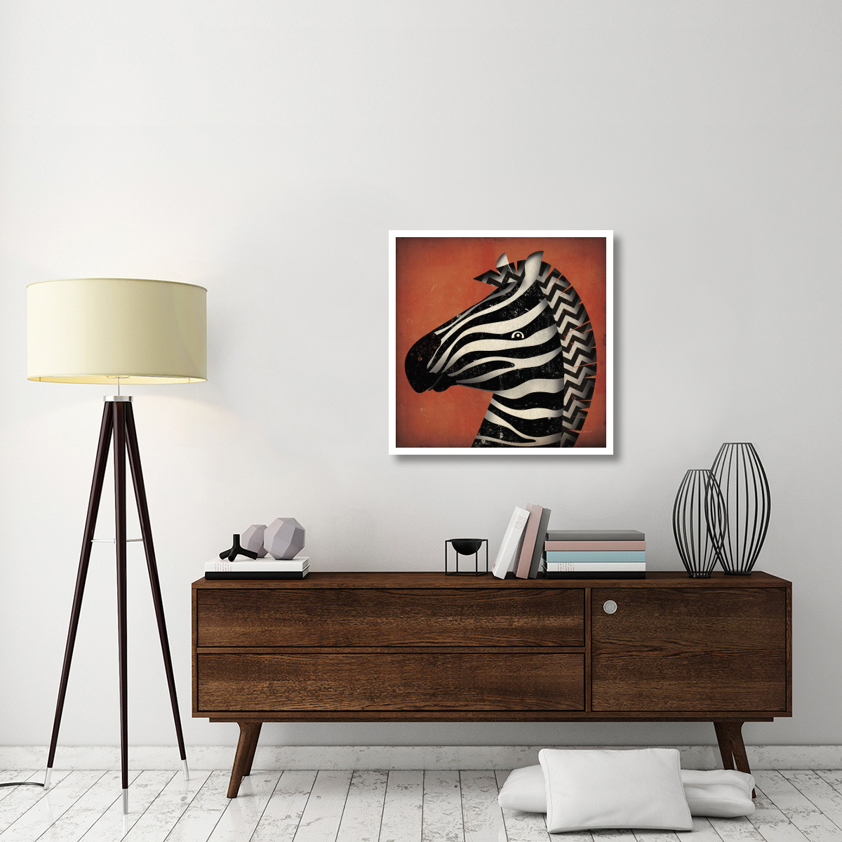 Zebra Wow -Paper Art-32&quotx32"