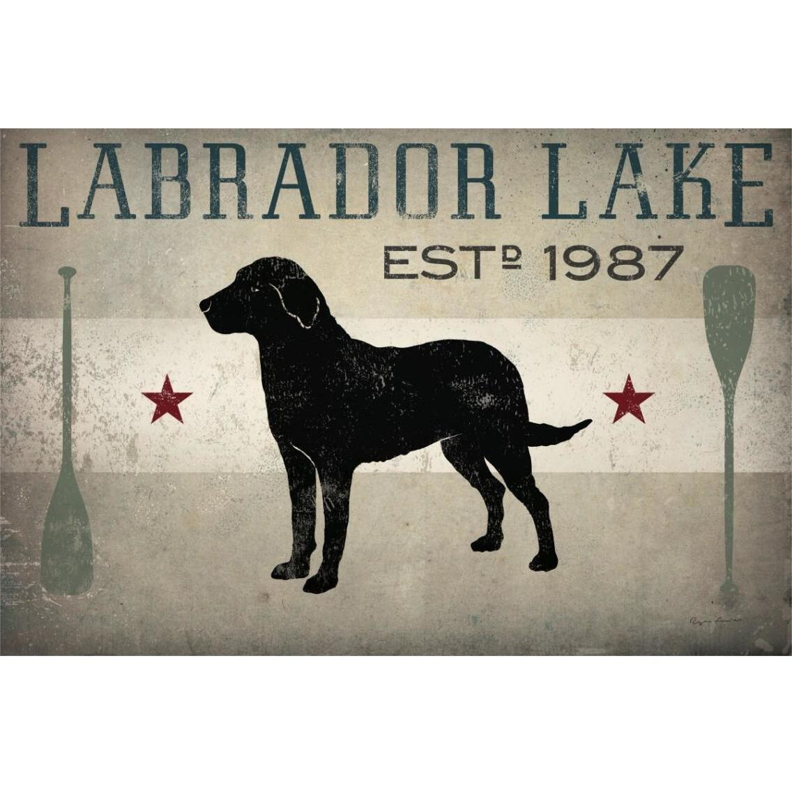 Labrador Lake -Paper Art-38&quotx26"