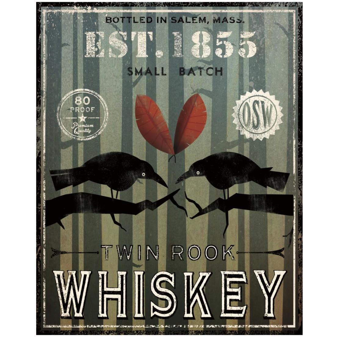 Old Salt Whiskey Love Birds -Paper Art-18&quotx22"