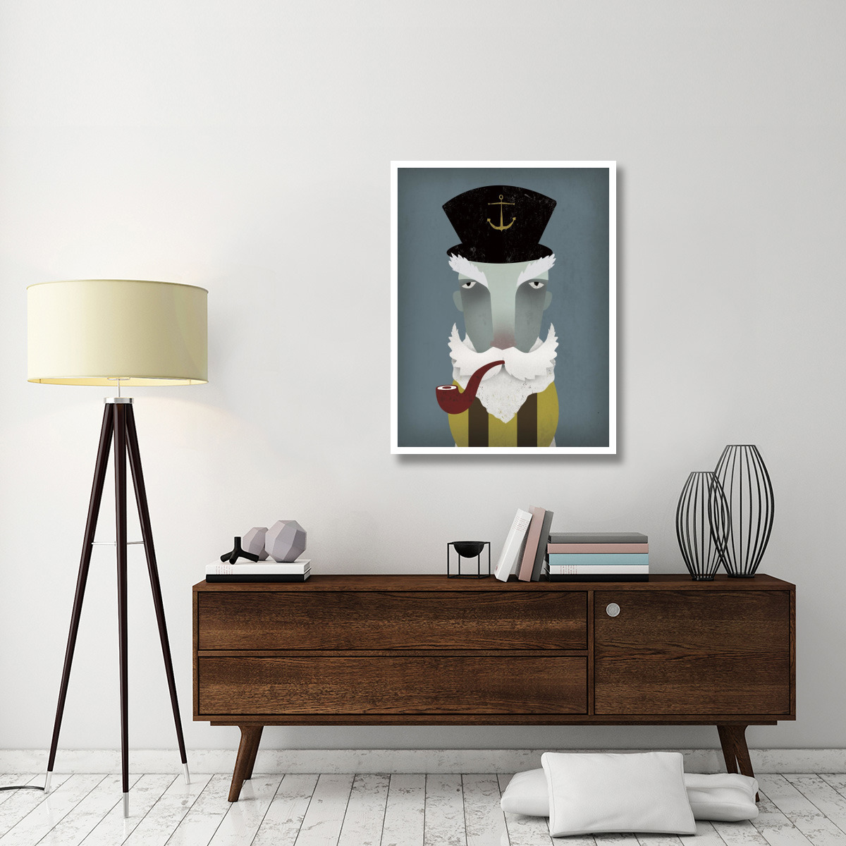 Fisherman I -Paper Art-32&quotx42"