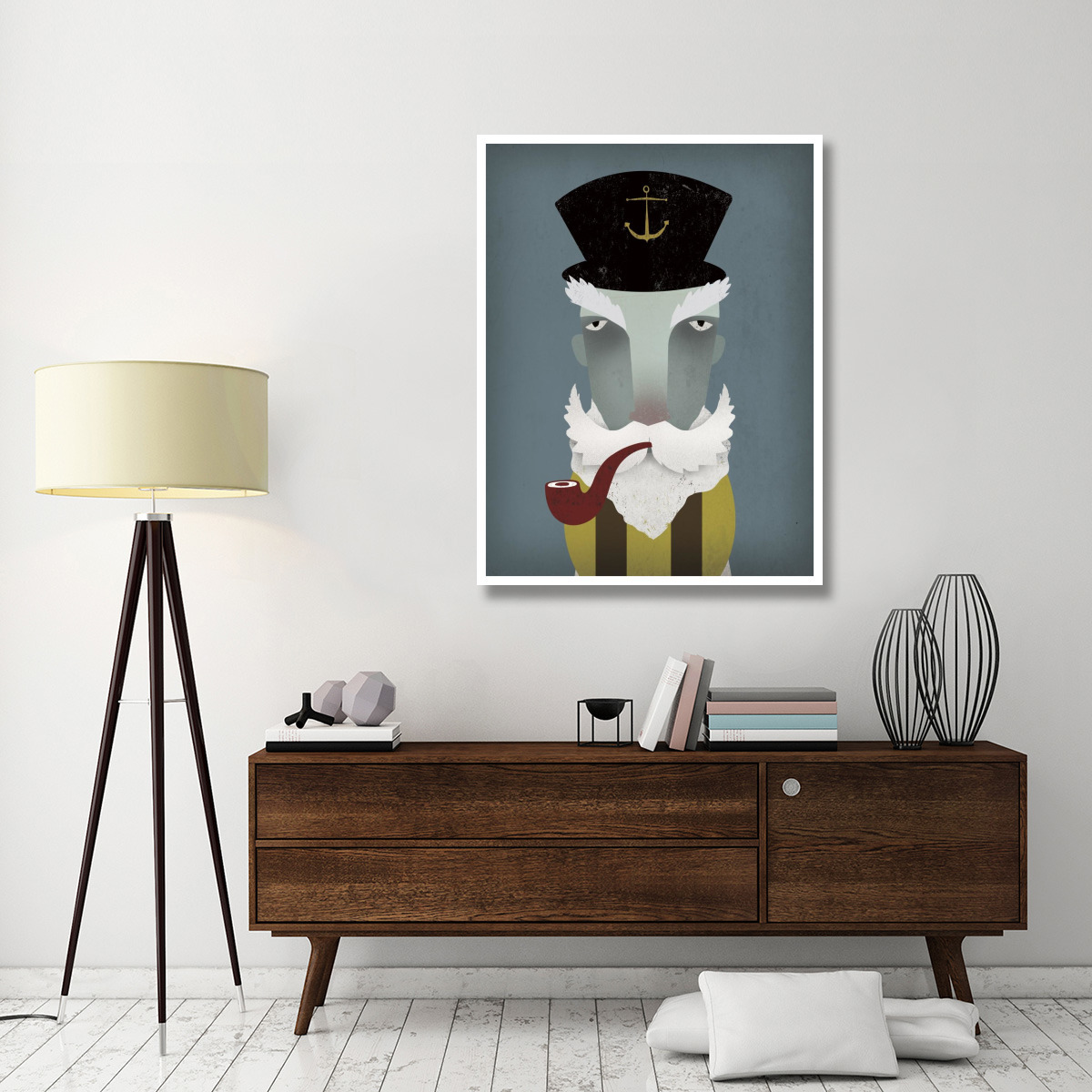 Fisherman I -Paper Art-38&quotx50"
