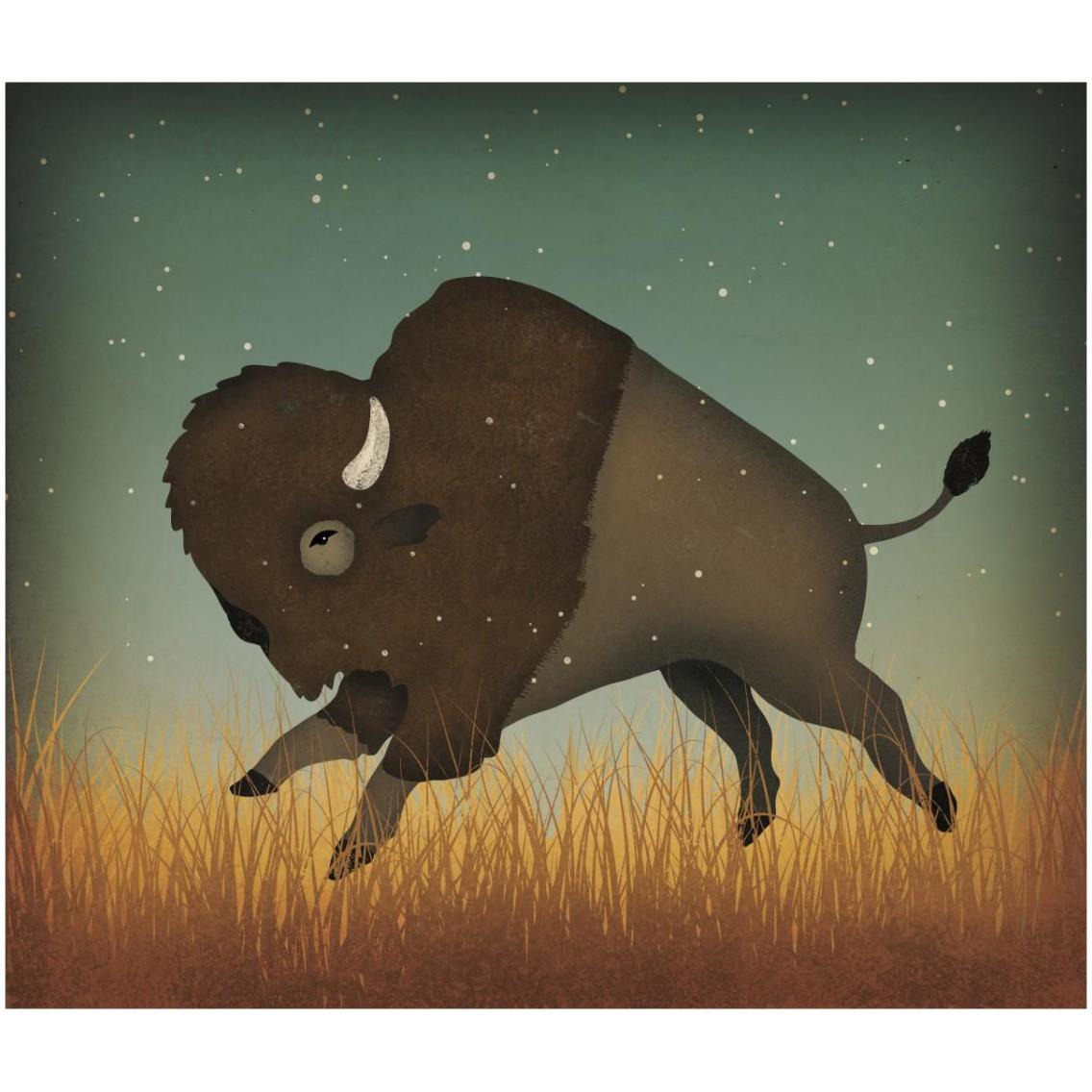 Buffalo Bison II -Paper Art-32&quotx27.8"