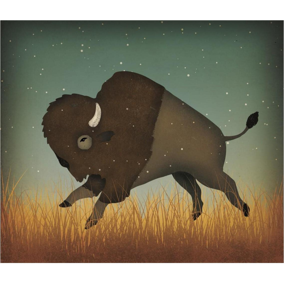 Buffalo Bison II -Paper Art-38&quotx32.96"