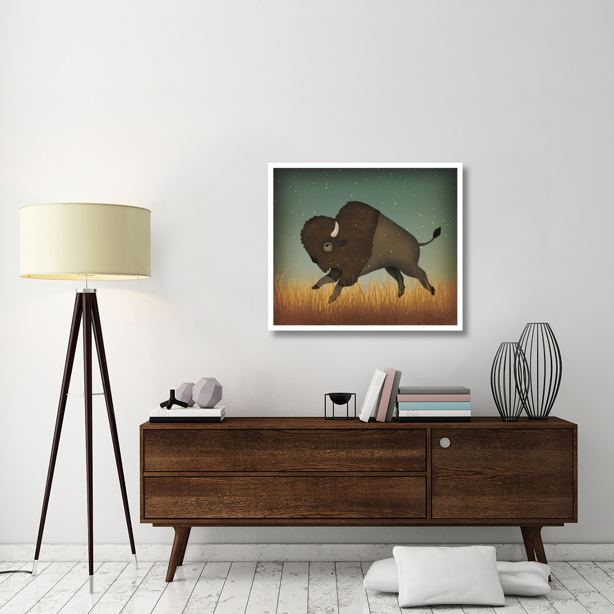 Buffalo Bison II -Paper Art-38&quotx32.96"