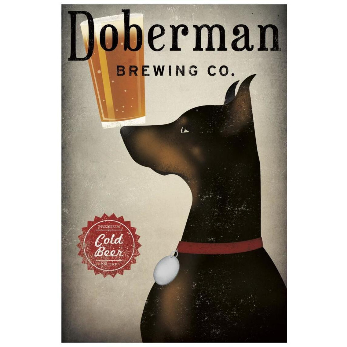 Doberman Brewing Company -Paper Art-18&quotx26"