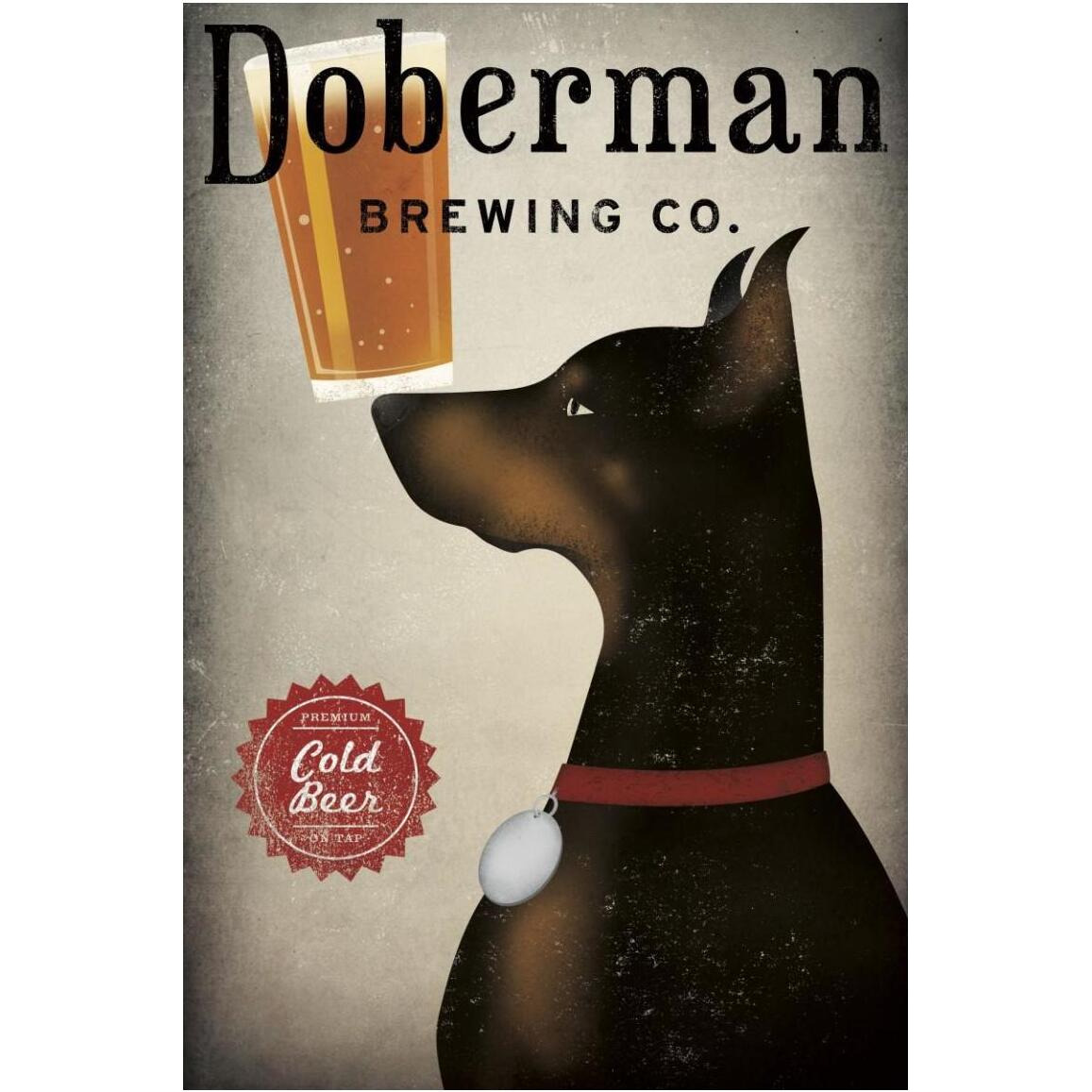 Doberman Brewing Company -Paper Art-34&quotx50"