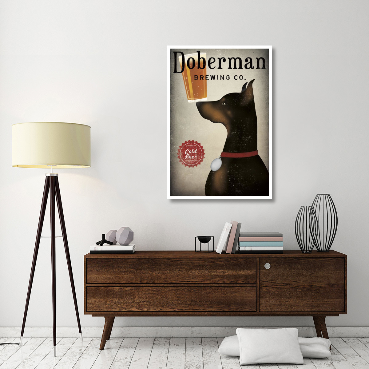 Doberman Brewing Company -Paper Art-34&quotx50"