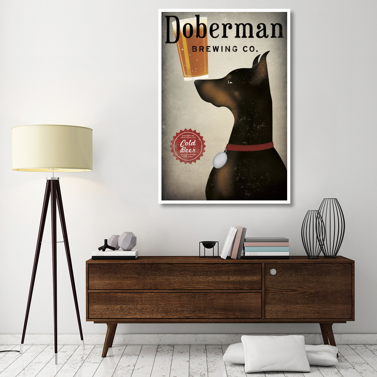 Doberman Brewing Company -Paper Art-42&quotx62"