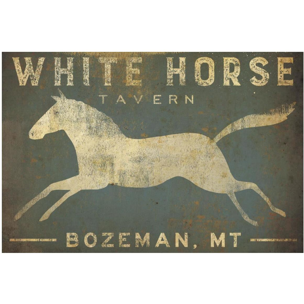 White Horse Running -Paper Art-50&quotx34"
